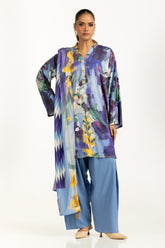 3PC Linen Printed Suit IUSTKSD-1163